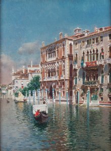 A Gondola in Front of the Palazzo Cavalli-Franchetti and Palazzi Barboro, Venice
