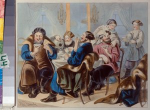 Tea and Sugar. Tea Drinking in a Tavern by Rudolf Kasimirovich Zhukovsky