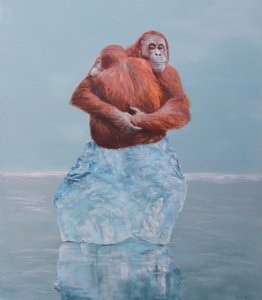 Orangutan Ice Embrace