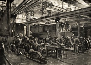German Railways - Reichsbahn Repair Shop for Electric Locomotives in Munich, 1935 by Rudolf Lipus