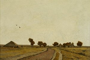 Dutch Landscape with Homesteads by Rudolf Ribarz