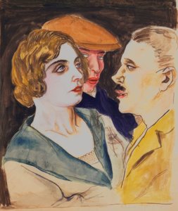 Dancing Couple and Spectators by Rudolf Schlichter