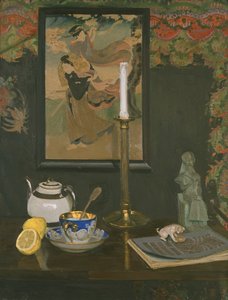 Still Life with Candlestick by Rudolf Vejrych