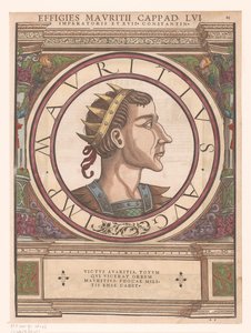 Portrait of Mauritius Cappadocius in Architectural Frame by Rudolf Wyssenbach