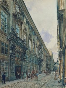 The Winter Palace of Prince Eugene of Savoy in Himmelpfortgasse in Vienna by Rudolf von Alt