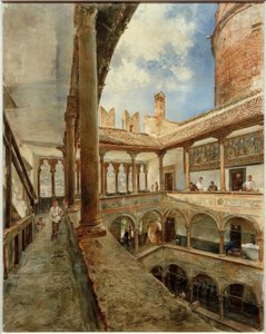 Courtyard of the Castello del Buonconsiglio in Trento