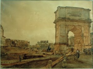 Arch of Titus in Rome by Rudolf von Alt