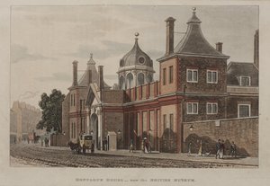 View of the British Museum, Holborn with a Street Scene, c.1810