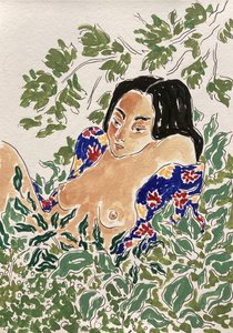 Woman In Foliage by Rushati Chowdhury