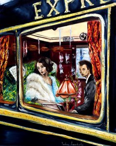 Aboard the Orient Express - with Gold Embellishment