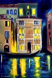 Night in Venice Italy, 2023