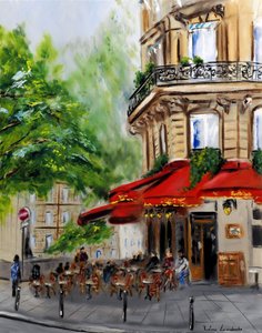 Paris Corner Cafe - with Gold Embellishment