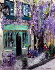 The Purple Cafe in Paris France, 2022