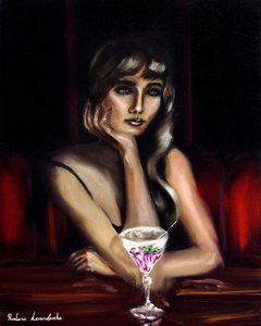 Woman with a Pink Cocktail, 2024