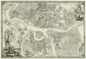 Map of Petersburg Book to the 50th Anniversary of the Founding of St. Petersburg, 1753