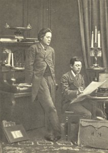 Anton Chekhov with His Brother Nikolay in Moscow by Russian Photographer