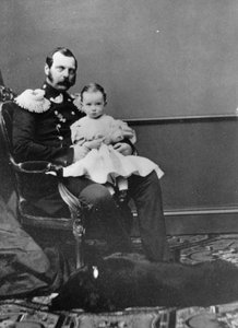 Portrait of Emperor Alexander II of Russia with son, Grand Duke Paul Alexandrovitch of Russia