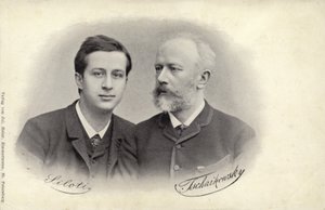 Portrait of Siloti and Tchaikovsky by Russian Photographer