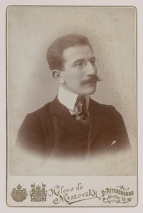 Portrait of the Painter Leon Bakst by Russian Photographer