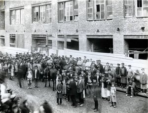 St Petersburg factory workers on strike in protest against the Lena massacre, 1912