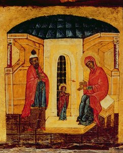 Icon Depicting Jesus in the Temple (detail) by Russian School