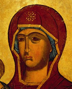 Icon Depicting the Head of the Virgin (detail)