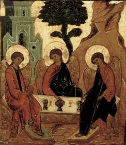 Old Testament Trinity, 16th century icon by Russian School