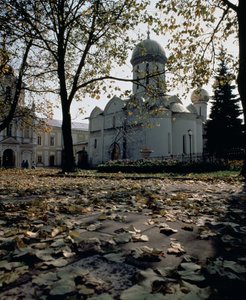 The Trinity St. Sergius Cathedral, Established c.1340 by St. Sergius of Radonesh by Russian School