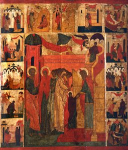 The Entry of the Most Holy Theotokos into the Temple by Russian icon.