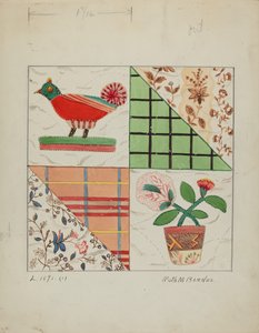Applique Quilt, c. 1936 by Ruth M Barnes