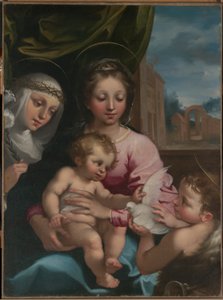 Virgin and Child with the Young Saint John the Baptist and Saint Catherine of Siena by Rutilio Manetti