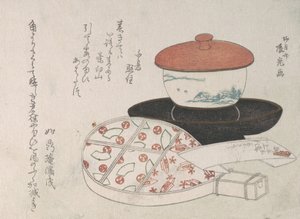 Teacup and Tea Heater by Ryugetsusai Shinko