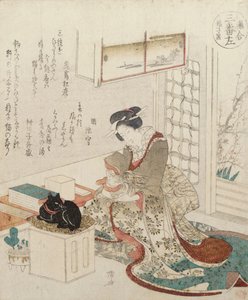 A Girl with Two Cats by Ryuryukyo Shinsai