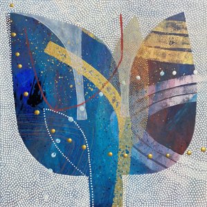 Abstract Golden Leaf by SAN STARLING