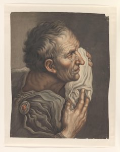Crying Man with Cloth, Facing Right by S.A. van der Heim