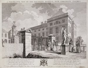 A Perspective View of the Foundling Hospital with Emblematic Figures by S. Vale