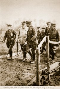 General Joffre with Sir John French and Sir Douglas Haig at the Front