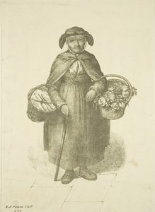 Old Kingswood Flower Seller, c.1828 by S. or D. A. Peters