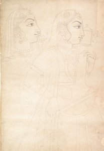 Singer and Sarinda Player, ca. 1800