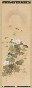 Moon and Autumn Plants, Edo period, early 19th century