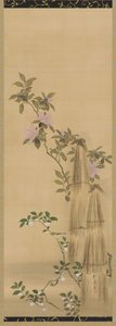Pink and White Flowers and Straw Coverings, Edo Period, 1761-1828