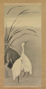 Two Egrets and Lotus