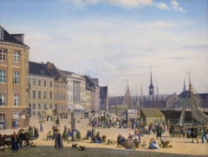 Hojbro Plads, a Market Place in Copenhagen