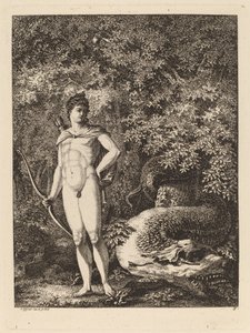 Apollo with a Bow and Dragon by Salomon Gessner