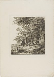 Fishermen with Children, plate two from Paysages Dédiés à M. Warelet