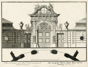 Plan and Elevation of the Main Gate of the Lower Castle on Rennweg