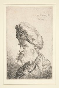 Bust of Man with Turban by Salomon Koninck