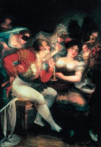 A Café During the Carnival (detail) by Salvador Mayol