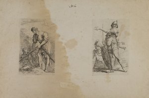 Figurine Series: Man Holding Heavy Rope by Salvator Rosa