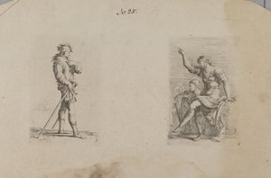 Man with Arm at Chest Level (Figurine Series) by Salvator Rosa